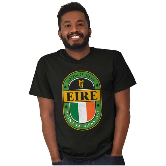 St Patricks Day Eire Ireland Flag Men's Graphic T Shirt Tees Brisco Brands X