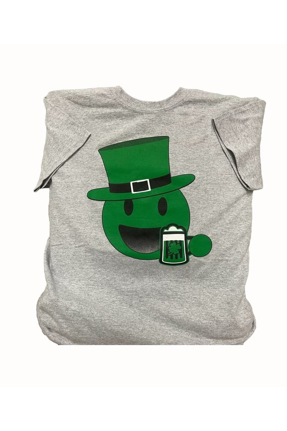 St. Patricks Day Emoji Cheers Mug T-shirt small gray
