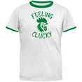 thumbnail image 1 of St Patricks Day Feeling Clucky Mens Ringer T Shirt, 1 of 4