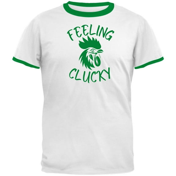 St Patricks Day Feeling Clucky Mens Ringer T Shirt