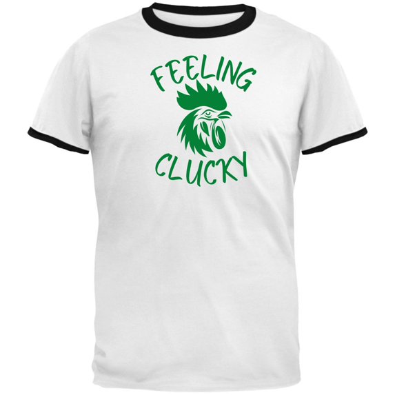 St Patricks Day Feeling Clucky Mens Ringer T Shirt