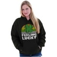thumbnail image 1 of St Patricks Day Feeling Lucky Clover Hoodie Sweatshirt Women Men Brisco Brands L, 1 of 6