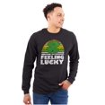 thumbnail image 1 of St Patricks Day Feeling Lucky Clover Plus Size Long Sleeve Graphic Tee Shirt Brisco Brands 3X, 1 of 3