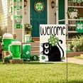 thumbnail image 1 of St Patricks Day Flag, Garden Flag, St. Patrick's Day Flags with Leprechaun Gnomes Shamrock Clover Green Hat Welcome Signs for Outdoor Decor, 1 of 5