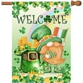 thumbnail image 1 of St Patricks Day Flag, St. Patrick''s Day Flags 28 x 40 Double Sided, Saint Patricks Day Burlap House Flag with Leprechaun Gnomes Shamrock Clover Green Hat Welcome Signs for Outdoor Lawn Garden Decor, 1 of 6