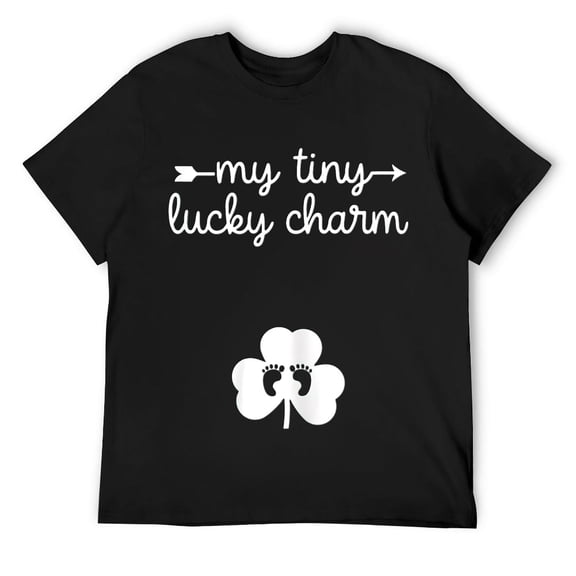 St Patricks Day Funny Pregnancy Announcement Cute Pregnant T-Shirt Black M