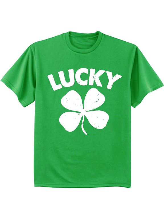 St Patricks Day Funny T-shirt Lucky Clover Shamrock Irish Green Tee