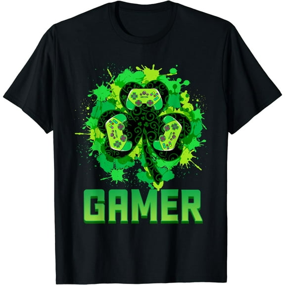 St Patricks Day Gaming Boys St Patricks Day Gamer T-Shirt