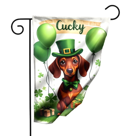 St Patricks Day Garden Flag Double Sided Printed Polyester Outdoor Decorative Yard Banner with Lucky Clover Shamrock Design for Spring Party Home Decor 12.5 x 18 Inch#26011
