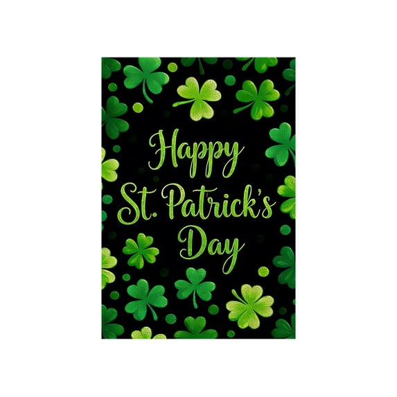 St Patricks Day Garden Flags for Outside Outdoor Lucky Shamrocks Garden Flag for St Patricks Day Yard Flag Mini Shamrock Irish Garden Flag