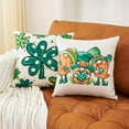 thumbnail image 1 of St Patricks Day Gnome Throw Pillow Covers 18x18 Set of 2 Green Lucky Shamrock Pillow Covers Saint Patricks Day Gnome Decor for Home Couch and Sofa, 1 of 6
