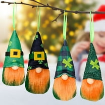 St Patricks Day Gnomes Hanging with Lanyard, Handmade St Patrick Day Hanging Gnome Ornaments, St Patricks Day Ornaments for Tree