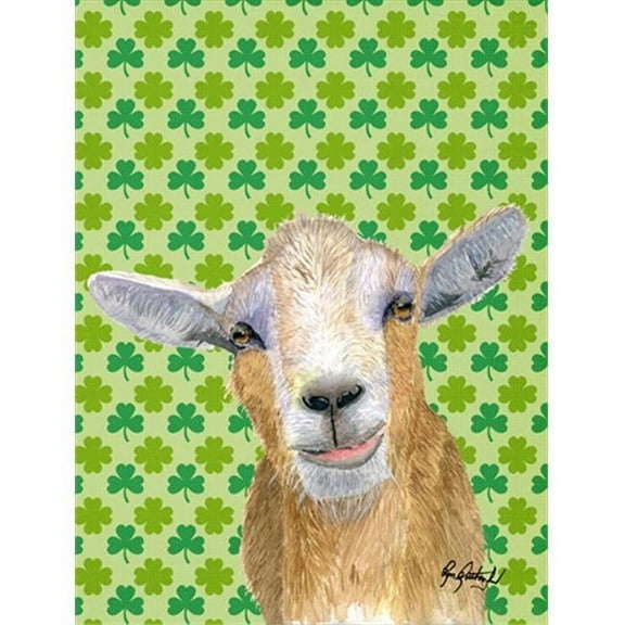 St Patricks Day Goat Flag Garden Size