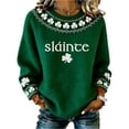 thumbnail image 1 of St Patricks Day Graphic Hoodie for Women Casual Long Sleeve Hooded Sweatshirt Drawstring Comfortable Loose Pullover Top Festive Holiday Print Suitable, Size S-2XL, 1 of 4