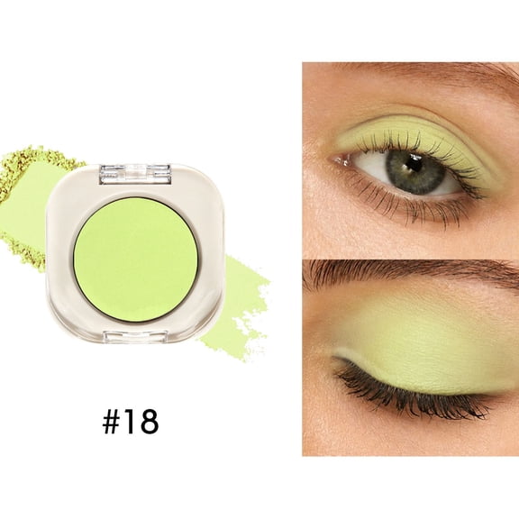 St Patricks Day Green Eyeshadow, Pressed Powder Eyeshadow, Matte Glitter Metallic Green, Waterproof Shimmer Eye Makeup for St. Patrick's Day Makeup