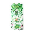 thumbnail image 1 of St Patricks Day Hair Bow Green Glitter Clover Clips Girls Women Shamrock Irish Party Accessories, 1 of 6