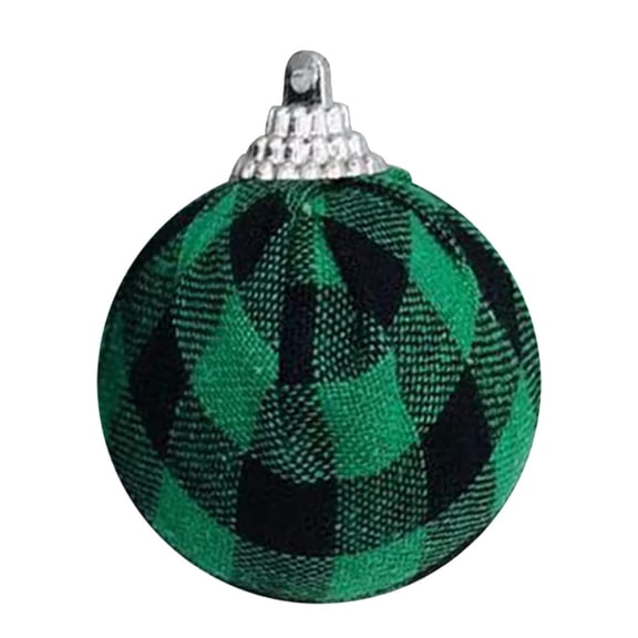 St Patricks Day Hanging Balls,1.9inch Small Size Shamrocks Ornament,Black Green Good Luck Clovers Plaid Hanging Ball for St. Patrick's Day Irish Party Tree Decors