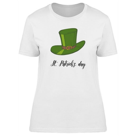 St Patricks Day Hat Doodle T-Shirt Women -Image by Shutterstock, Female x-Large