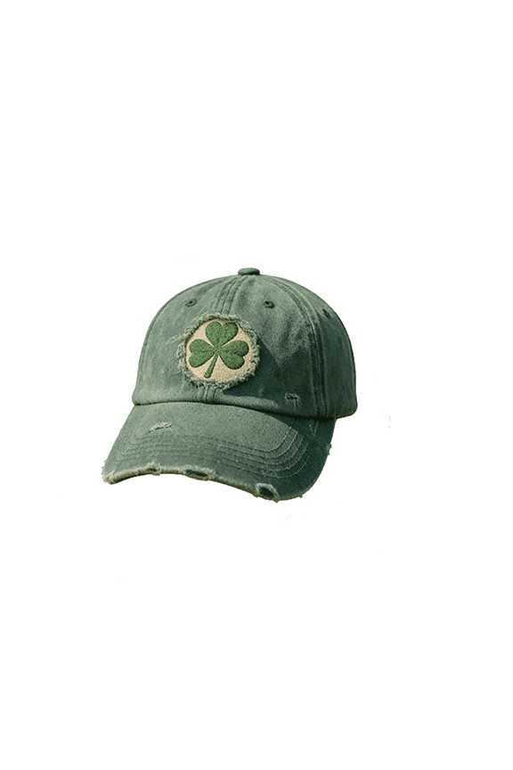 St Patricks Day Hat Green Baseball Cap Exquisite Shamrock Clover Embroidery Adjustable Irish Hat for Men Women