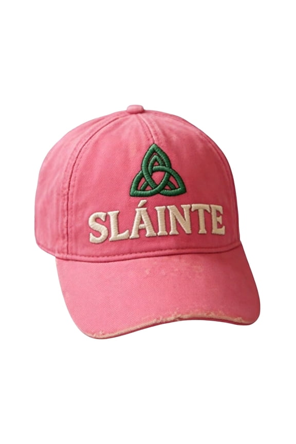 St Patricks Day Hat, Shamrock Beer Super Baseball Cap for Men Women, Low Profile Semi-Structured Irish Hat with Sweat Lining, Gifts for Mom Grandpa Grandma St Patricks Day, Pink