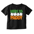 thumbnail image 1 of St Patricks Day Here to Paddy Pun Toddler Boy Girl T Shirt Infant Toddler Brisco Brands 12M, 1 of 6