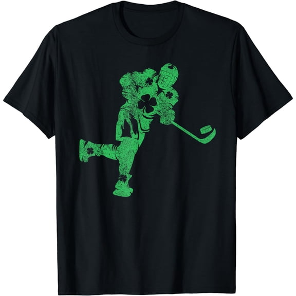 St Patricks Day Hockey Irish Boys Saint Paddy's Shamrock T-Shirt