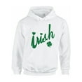 thumbnail image 1 of St. Patricks Day Hoodie Green Clover Leaf Hooded Sweatshirt Shamrock Sweater for Him Irish Clover Hoodie for Her Pattys Day, 1 of 5