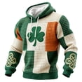 thumbnail image 1 of St Patricks Day Hoodies for Men Irish Shamrock Print Long Sleeve Shamrock Graphic Tops Casual Shirt Holiday Outfit, 1 of 2