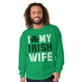 thumbnail image 1 of St Patricks Day I Love My Irish Wife Men's Big & Tall Crewneck Sweatshirt Brisco Brands 2X, 1 of 2