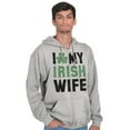 thumbnail image 1 of St Patricks Day I Love My Irish Wife Men's Big & Tall Graphic Zip Up Hoodie Brisco Brands 5X, 1 of 3