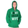 thumbnail image 1 of St Patricks Day I Love My Irish Wife Zip Hoodie Sweatshirt Men Brisco Brands S, 1 of 6