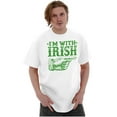 thumbnail image 1 of St Patricks Day I'm With Irish Plus Size Crewneck Graphic Tee Shirt Brisco Brands 2X, 1 of 5