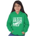 thumbnail image 1 of St Patricks Day I'm With Irish Youth Hoodie Boy Girl Teen Brisco Brands XS, 1 of 5