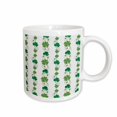 thumbnail image 1 of 3drose, St Patricks Day Image of Glitter Four Leaf Clover and Ribbons Pattern, 15oz Mug, 1 of 6