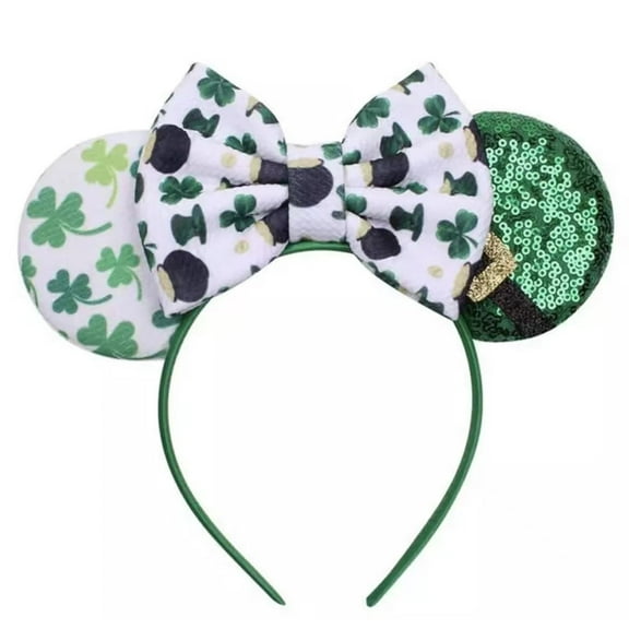 St Patricks Day Inspired Minnie Ears, St Patricks Day Ears, St Patricks DayEars, St Patricks Day Mickey Ears, Green Minnie Ears, Irish Mickey Ears