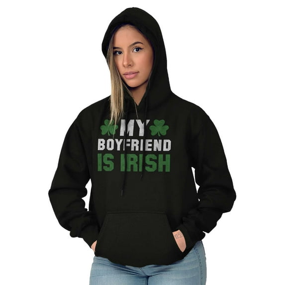 St Patricks Day Irish Boyfriend Hoodie Sweatshirt Women Brisco Brands S