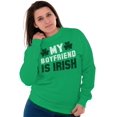 thumbnail image 1 of St Patricks Day Irish Boyfriend Women Crewneck Sweatshirt Brisco Brands L, 1 of 6