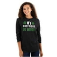 thumbnail image 1 of St Patricks Day Irish Boyfriend Women's Long Sleeve T Shirt Brisco Brands X, 1 of 6