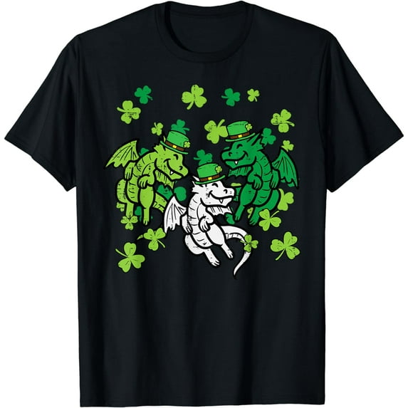 St Patricks Day Irish Dragons Saint Paddys Men Women Kids T-Shirt