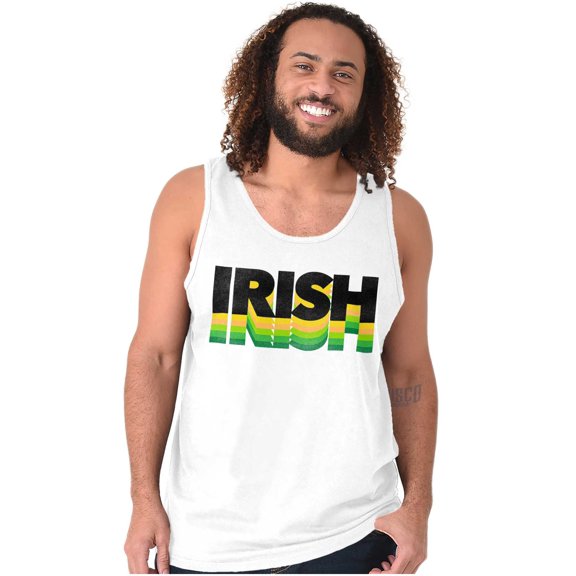 St Patricks Day Irish Green Gradient Plus Size Graphic Tank Top Brisco Brands 3X