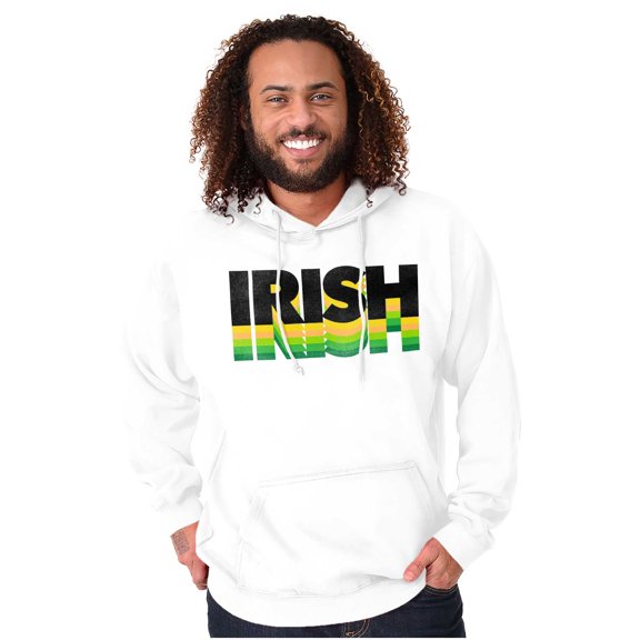 St Patricks Day Irish Green Gradient Unisex Plus Fleece Graphic Hoodie Brisco Brands 2X