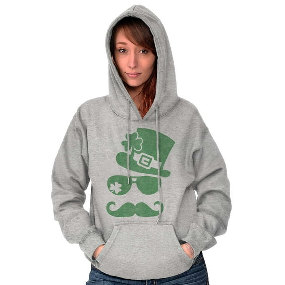St Patricks Day Irish Leprechaun Hoodie Sweatshirt Women Men Brisco Brands L