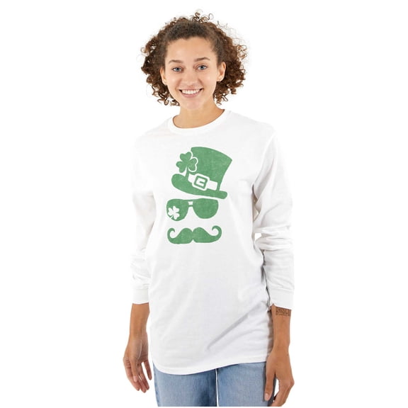 St Patricks Day Irish Leprechaun Long Sleeve TShirt Men Women Brisco Brands S