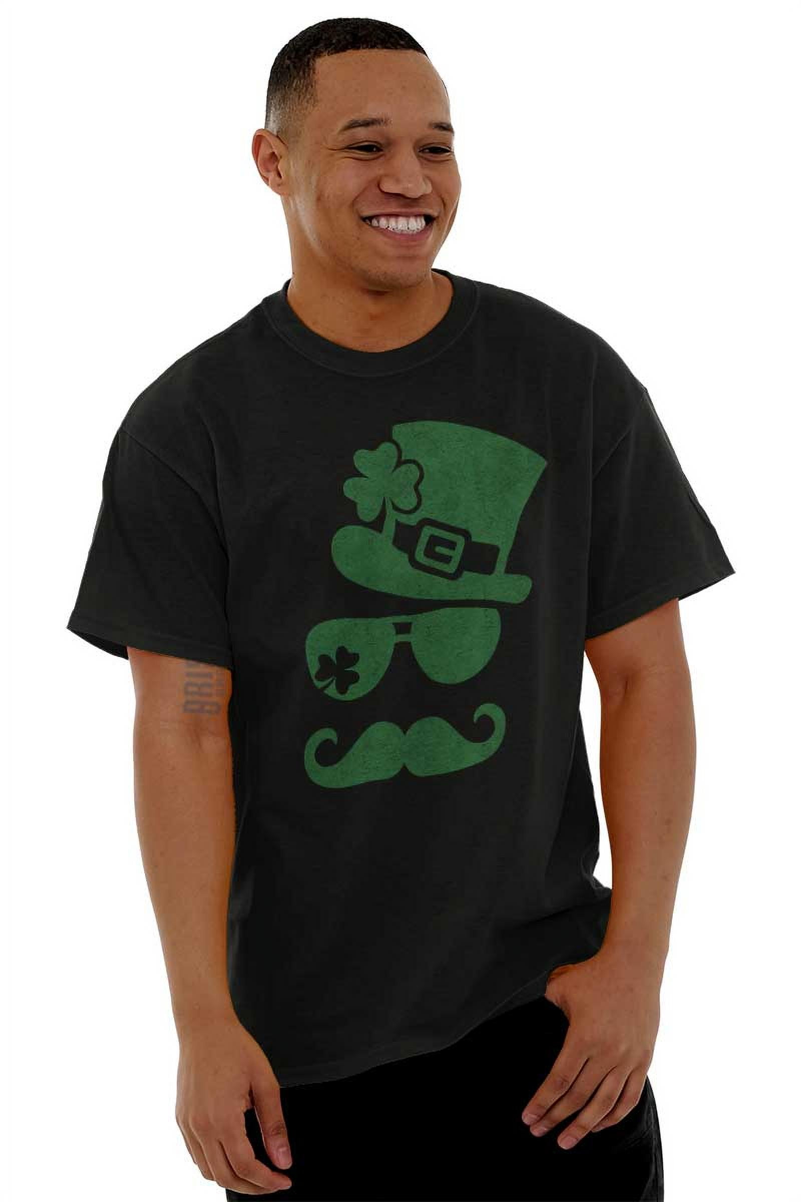 St Patricks Day Irish Leprechaun Mens Graphic T Shirt Tees Brisco Brands L 5594