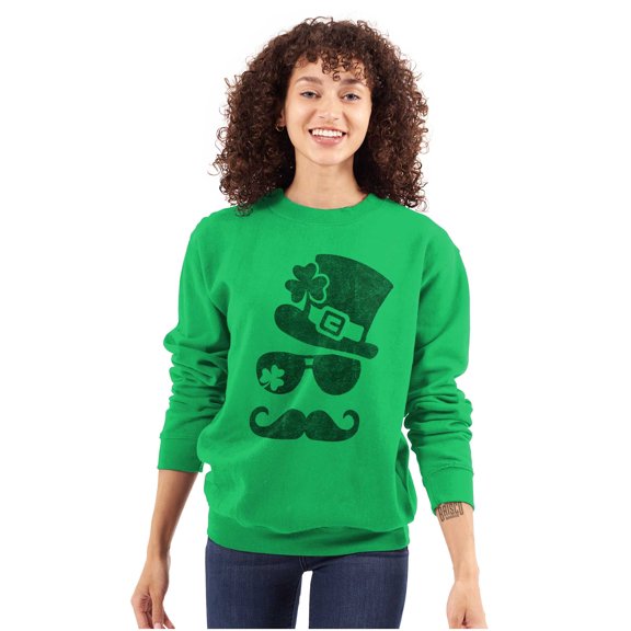 St Patricks Day Irish Leprechaun Sweatshirt for Men or Women Brisco Brands M