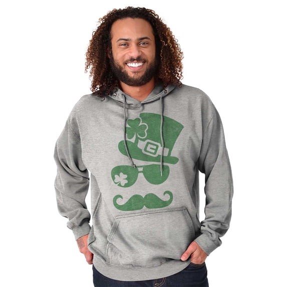 St Patricks Day Irish Leprechaun Unisex Plus Fleece Graphic Hoodie Brisco Brands 4X