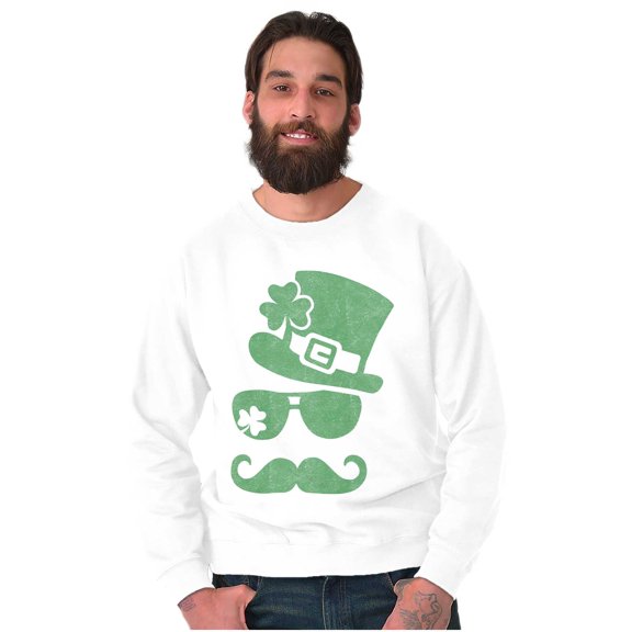 St Patricks Day Irish Leprechaun Unisex Plus Fleece Graphic Sweatshirt Brisco Brands 3X