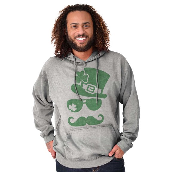 St Patricks Day Irish Leprechaun Unisex Plus Fleece Graphic Hoodie Brisco Brands 3X