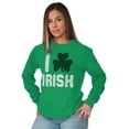 thumbnail image 1 of St Patricks Day Irish Pride Shamrock Long Sleeve TShirt Men Women Brisco Brands S, 1 of 6