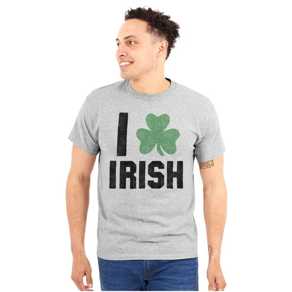 St Patricks Day Irish Pride Shamrock Men's Graphic T Shirt Tees Brisco Brands M